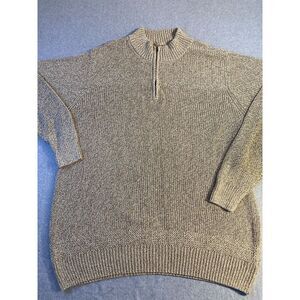 REDHEAD  2XL 1/4 Zip Sweater‎ Heavy Knit Cotton Outdoor Tall Men's rib